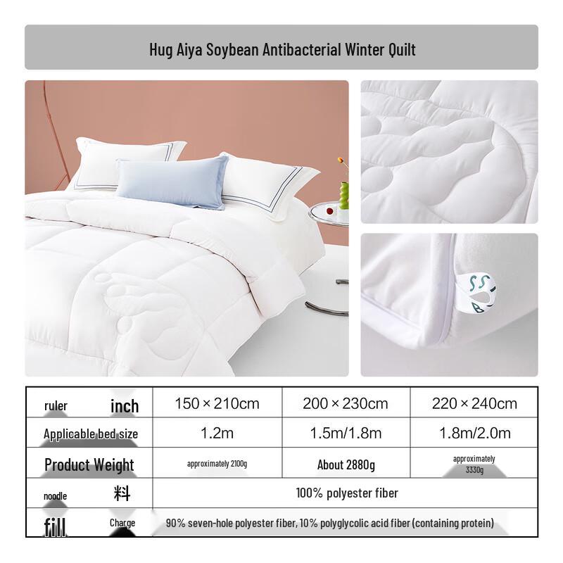 Mercury Home Textiles Soja Antibakterische Steppdecke