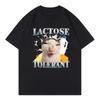 Lactose Intolerant Milk Cat Meme Print TShirt Unisex Retro Fashion Short Sleeve Tshirts Casual Summer Spring Clothing Tops