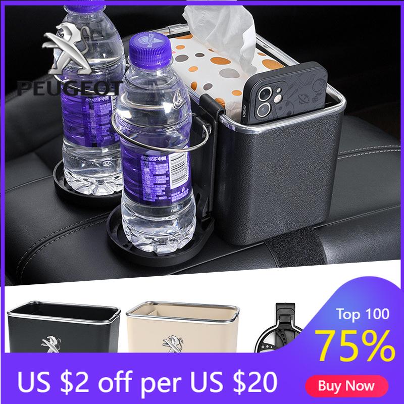2026 Hot Car Sticker Car Central Console Armrest Box Upper Lower Storage Box Organizer Box For Peugeot 508 2008 5008 307 308 300