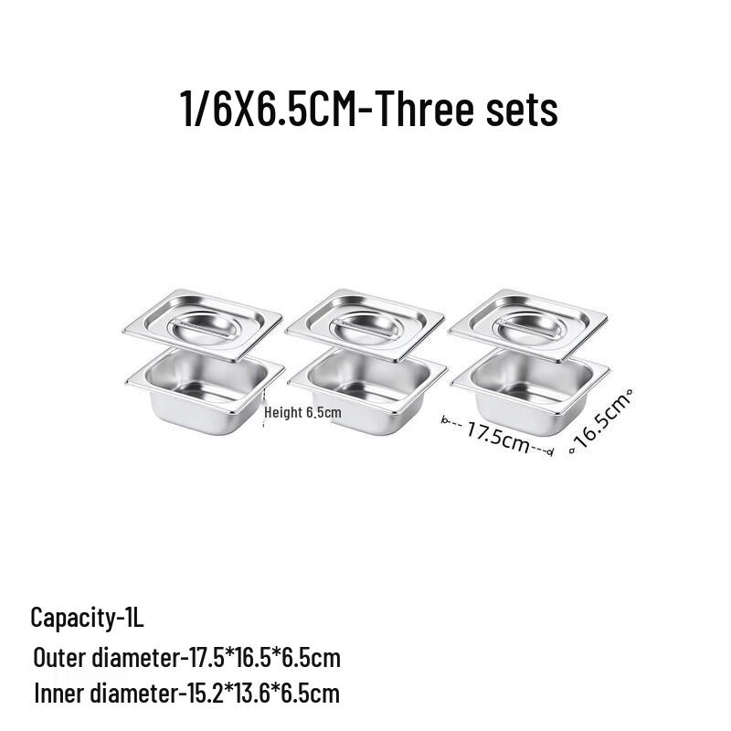 

Handun 1/6 Size Stainless Steel Gastronorm Food Pan