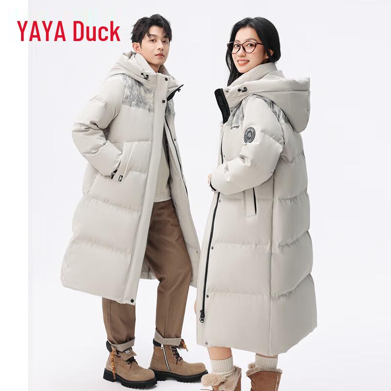 YAYA Great Wall Series Unisex Mid-Length Down Jacket