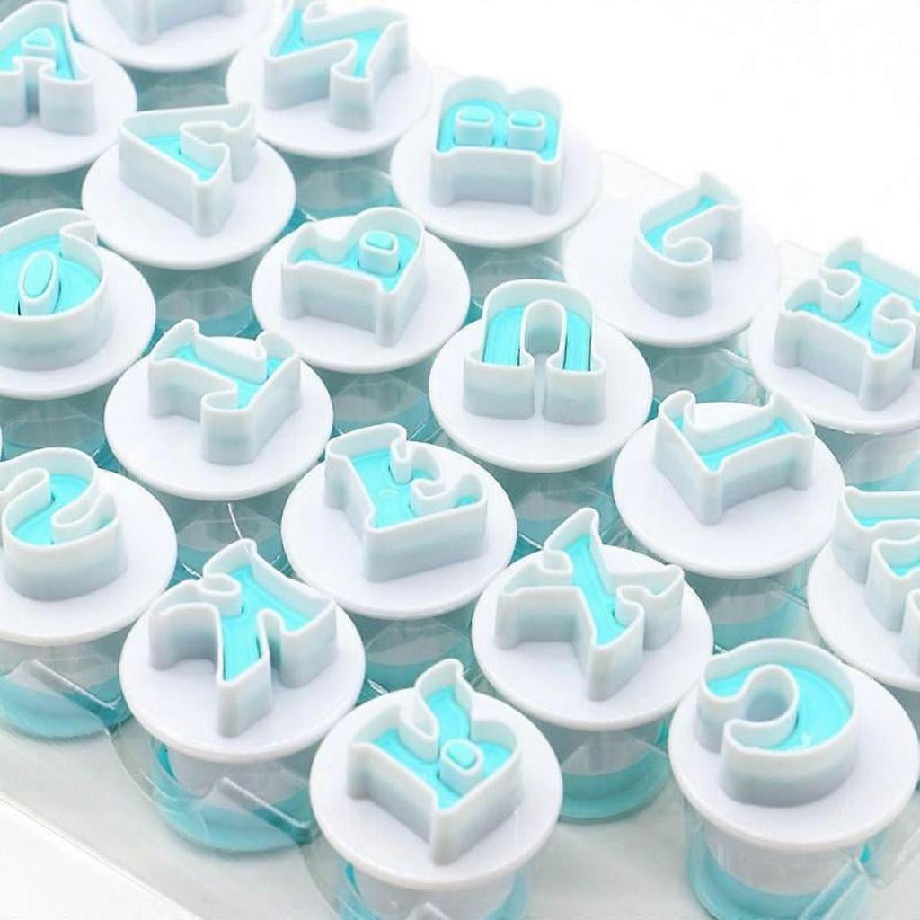 Feiona 26pcs Upper & Lowercase Alphabet Cookie Cutter Plastic Capital Letters Fondant Cutter Baking Cupcake Mold Cake Decorating Tools