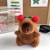 Translator Capybara Family Plush Small Animal Kapibala Cute Doll Bag Keychain Plush Doll
