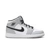 Air 1 Mid Grado Escolar 'Light Smoke Grey' (Unisexo) Zapatillas de Baloncesto para Niños Gris Humo Claro / Negro / Blanco 554725 092