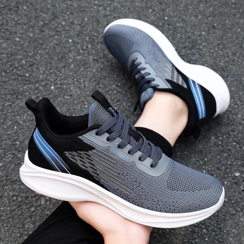 2025 New Men Sneakers Soft Sole Comfortable Sport Shoes for Men Outdoor Breathable Walking Shoes Fashion Tenis Men Casual Shoes