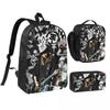 Tokio Hotel Tom Kaulitz Music Band Backpack Student BookBag School Bag Shoulder Bags 3ps Insulated Lunch Bag Pencil Case