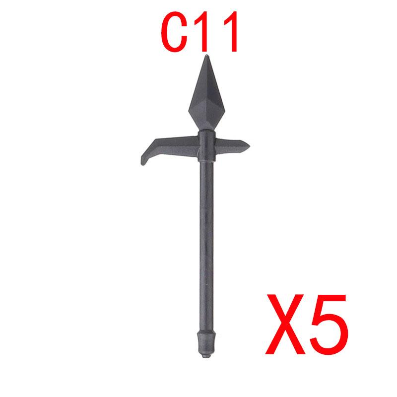 MOC Medieval Building Blocks Military Figures Accessories Soldier Weapons Bow Spear Crossbow Brick Helmet Sword Toy Gift X058