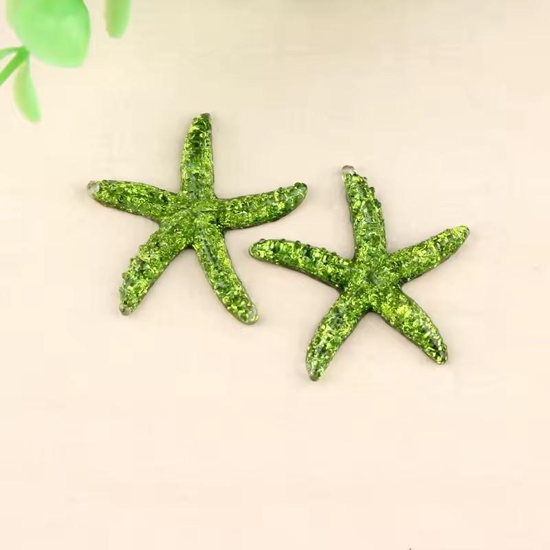 E-Commerce Firm Sale 40mm Flatback Resin Cabochons Large Starfish Design with Artificial Sea Theme for Souvenirs