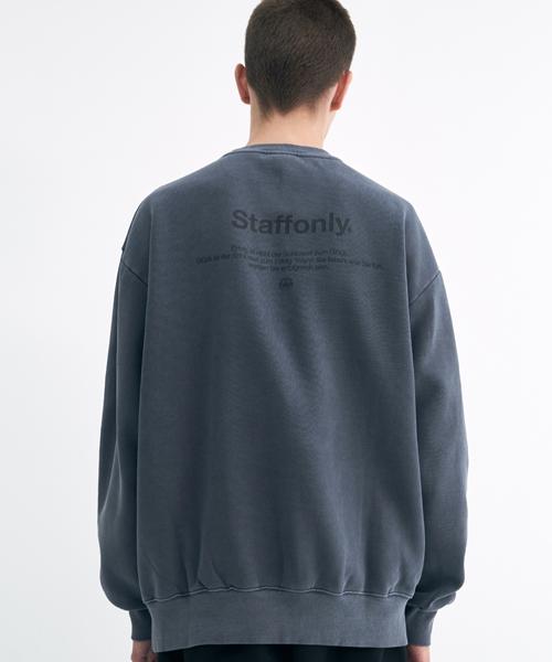 Свитшот с пигментной надписью Step Only (Стиранный уголь) Gray/0 (Small)