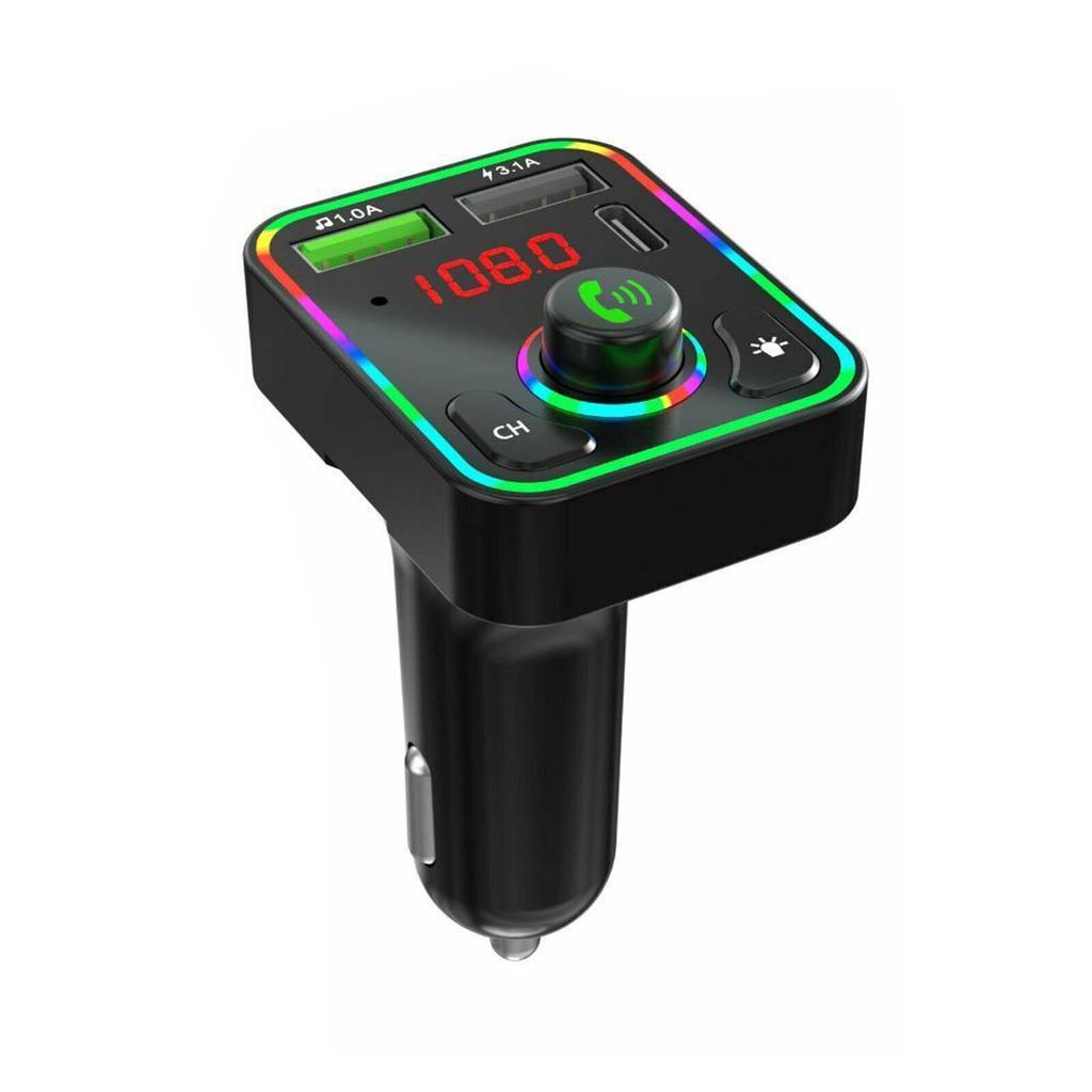 Bluetooth 5.0 FM Transmitter Car Kit Adapter Hands-Free LED Display And Charger PD Fast Player Modulator Auto With Mp3 Fm V9W6