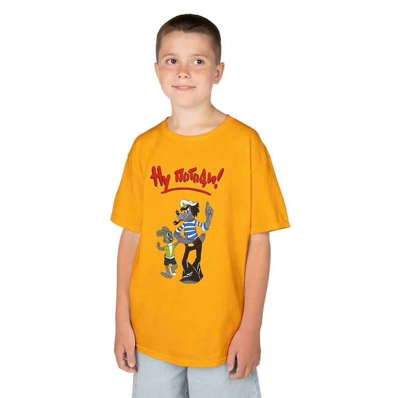 Nu Pogodi Soviet cartoon nostalgia kids Cotton t-shirt 100