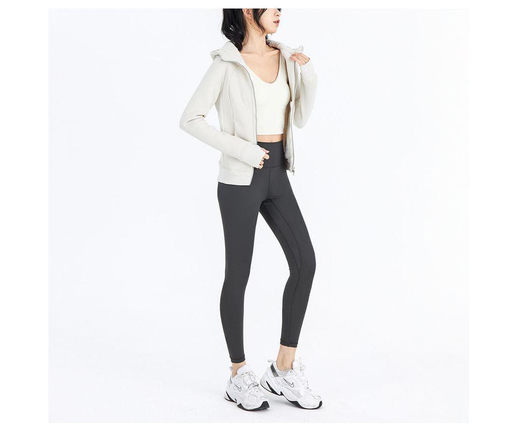 Luqilulu Women's Winter Plus Velvet Warm Hooded Slim Fit Outdoor Sports Jacket