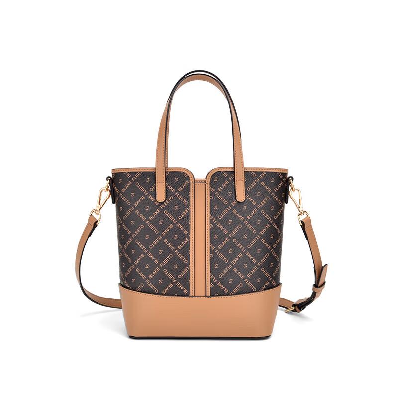 PLOVER Women s Retro Printed Crossbody Bucket Handbag Medium