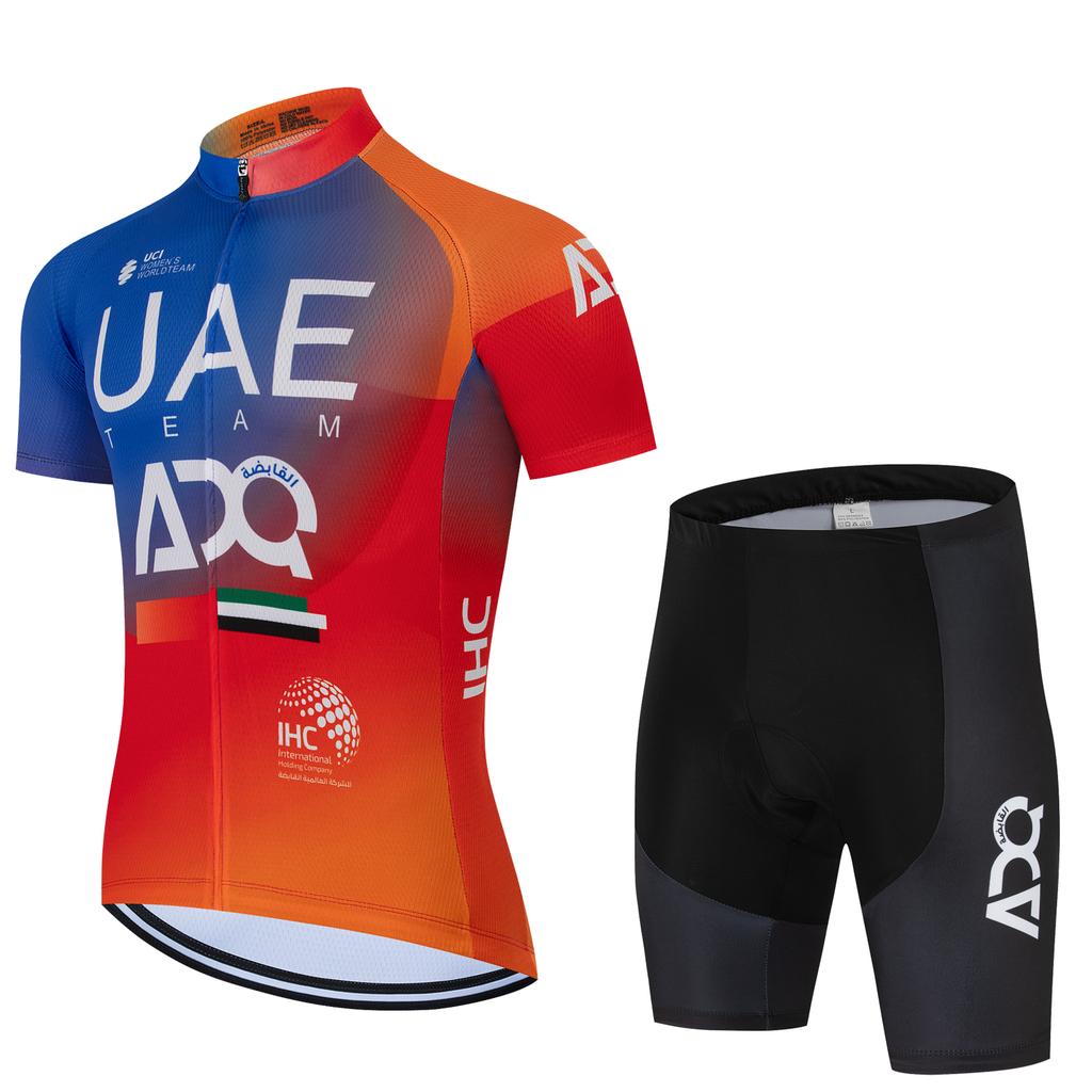 New UAE Team Cycling 2026 Jersey Set Men Short Sleeve Cycling Clothing Road Bike Shirts Suit Bicycle Bib Shorts MTB Ropa Maillot