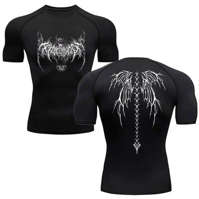 Maglietta a Compressione Comoda da Uomo Fitness Palestra Sport Corsa Maglietta Top Tee Moda Asciugatura Rapida Felpa Fitness Manica Corta Elastica