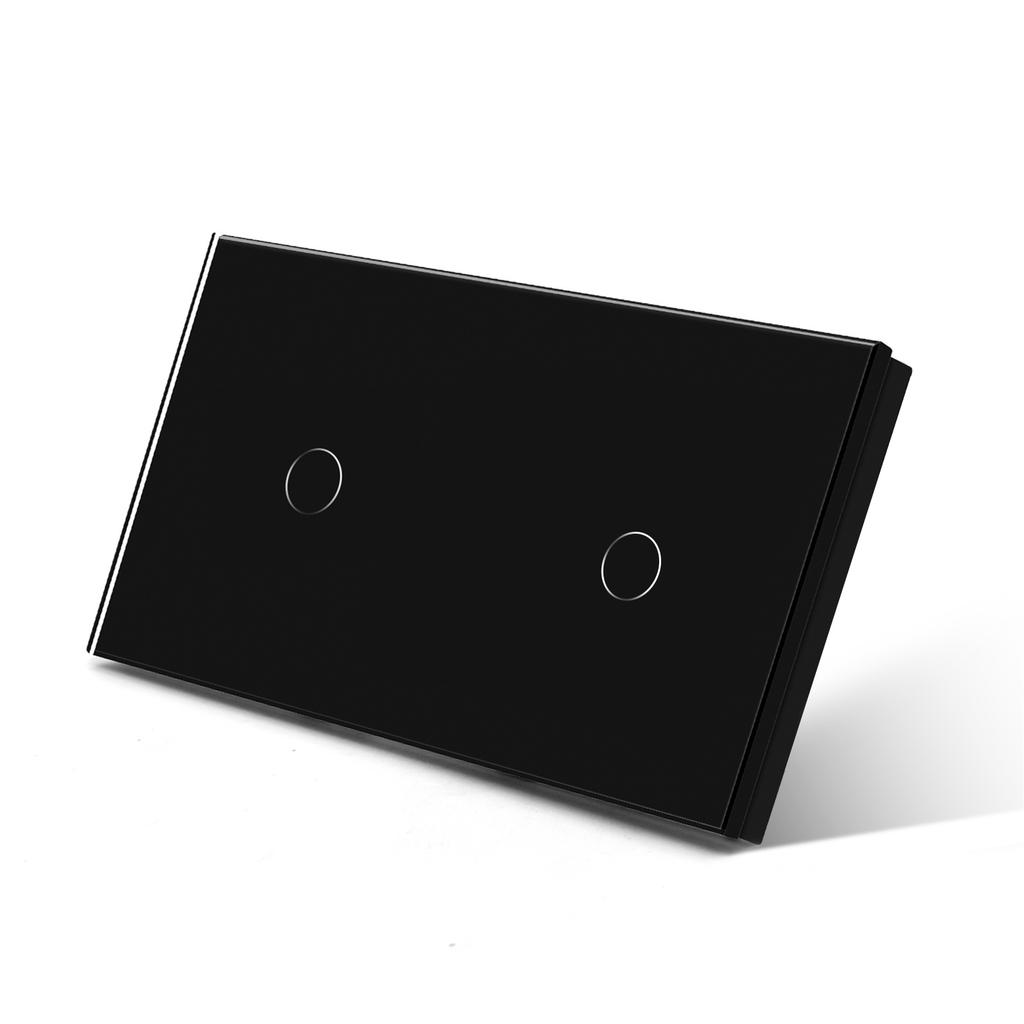 BSEED 1/2/3Gang Wall Touch Switch Double Light Switches 1Way Plus Type-c USB Sockets EU Standard Glass Panel Blue Backlight 10A