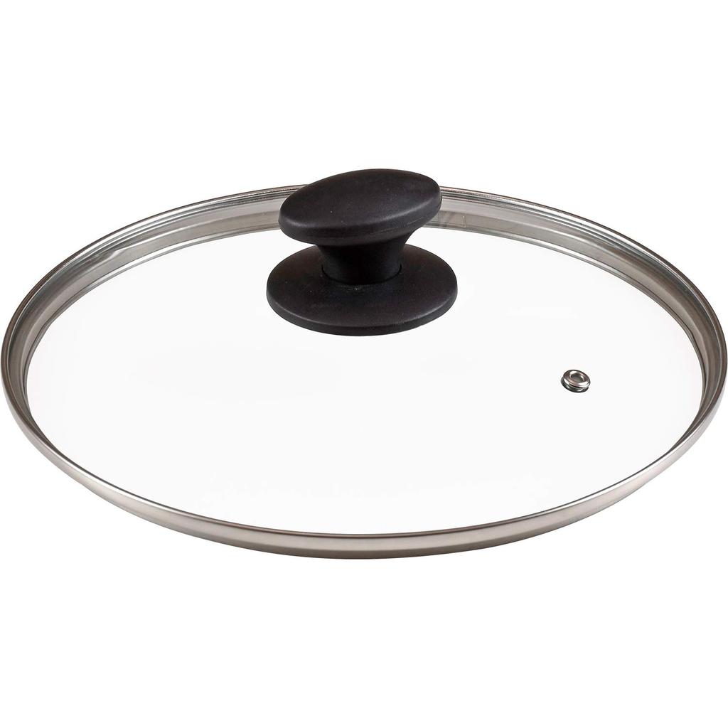 Wahei Freiz Glass Lid, 24cm, Fully Tempered Glass, with Steam Vent, Transparent, for Pots and Pans, AME-7190
