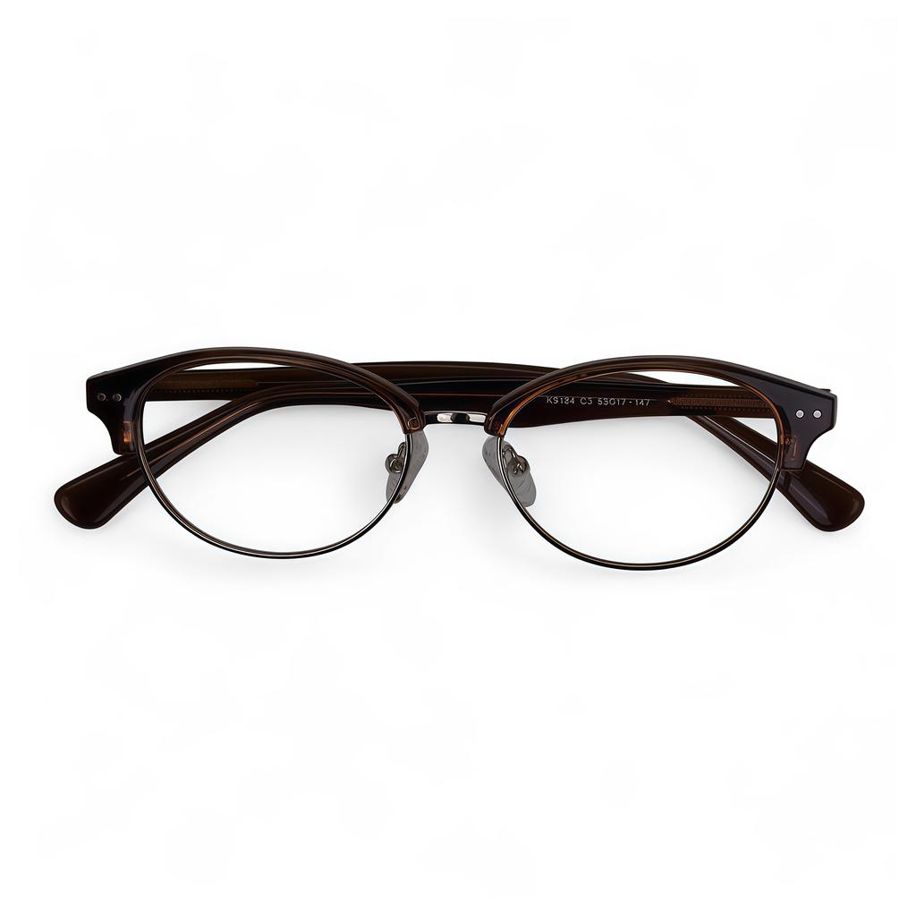 Adije Orlan (Brown) La1051 Eyeglass Frames Half-Rim