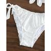 Schiffy Knot Front Tie Side Bikinis 2025 White Swimsuit Women Swimwear Female Sexy Bathers Bathing Swimming Swim Suit Beachwear