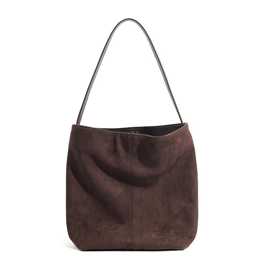 2026 New Autumn and Winter Premium Textured Frosted Leather Women's Bag Bucket Bag Tote Bag Large Capacity Bag Commuter Versatile