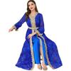Women's V-neck Long Sleeve Middle Eastern Abaya Two-Piece Set Dress
