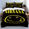 Set Lenzuola "Nirvana" Nero e Giallo Set Lenzuola (1 copripiumino, 2 federe, piumino non incluso)