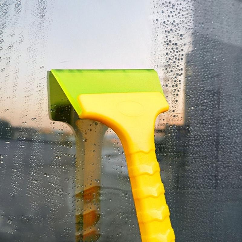 Multipurpose Rubber Squeegee With Extended ABS Handle Wiper Ice Scraper For Window Glass Tabletop Maintenance