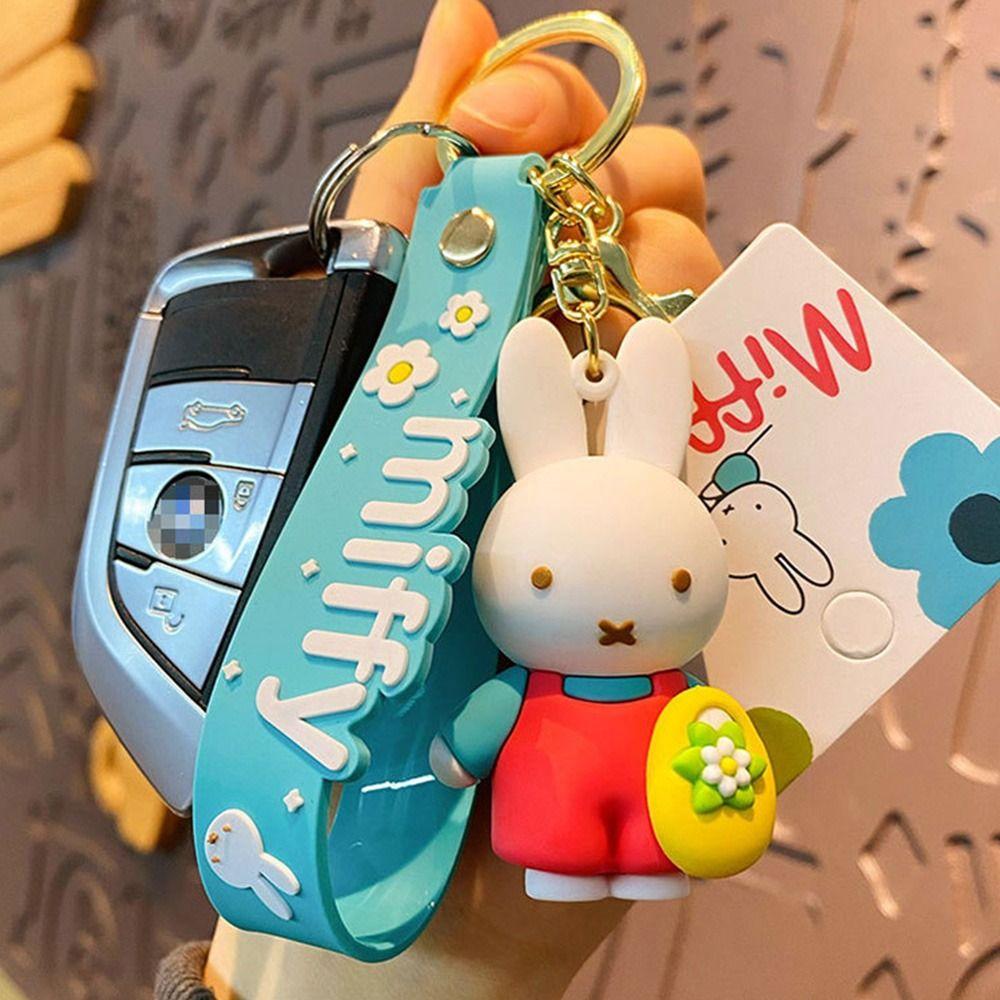 

Zinc Zinc Alloy Cartoon Rabbit Keychain Bunny Cute Kids
