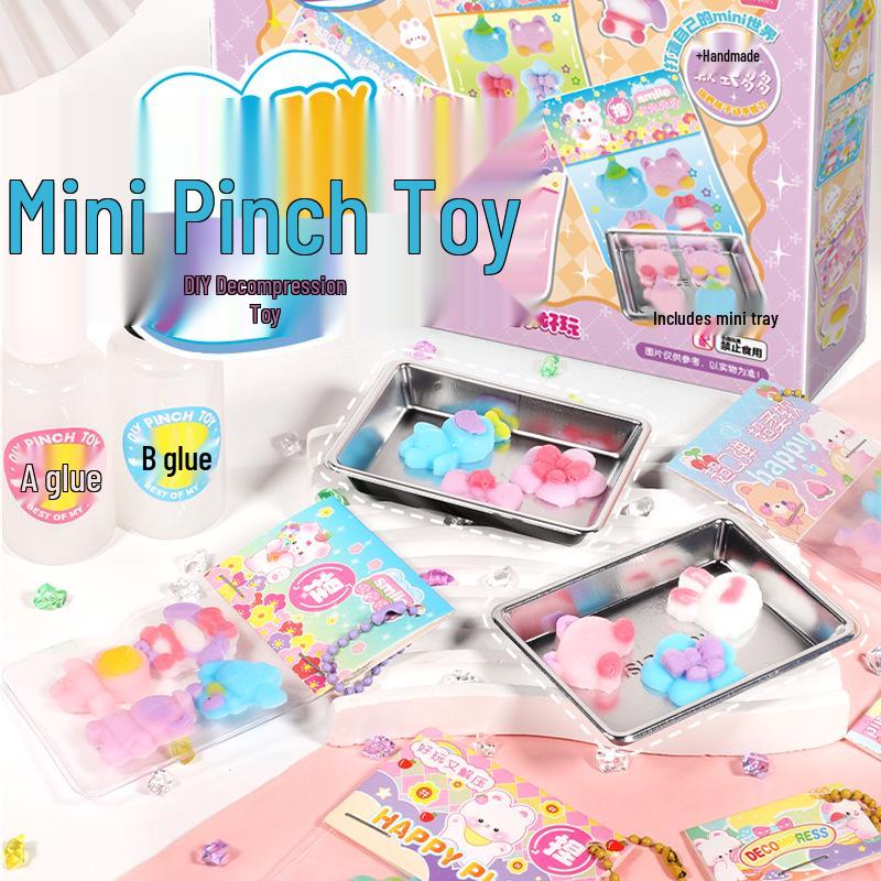 

Yi Li Children s DIY Mini Clay Food Play Kit - Handmade Cake and Ornaments Toy Set.