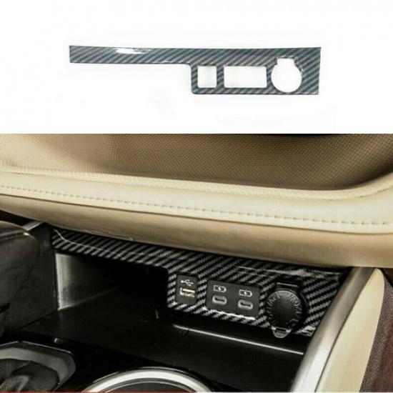 For Toyota Highlander 2021-2024 Carbon Fiber Inner Cigarette Lighter Cover Trim