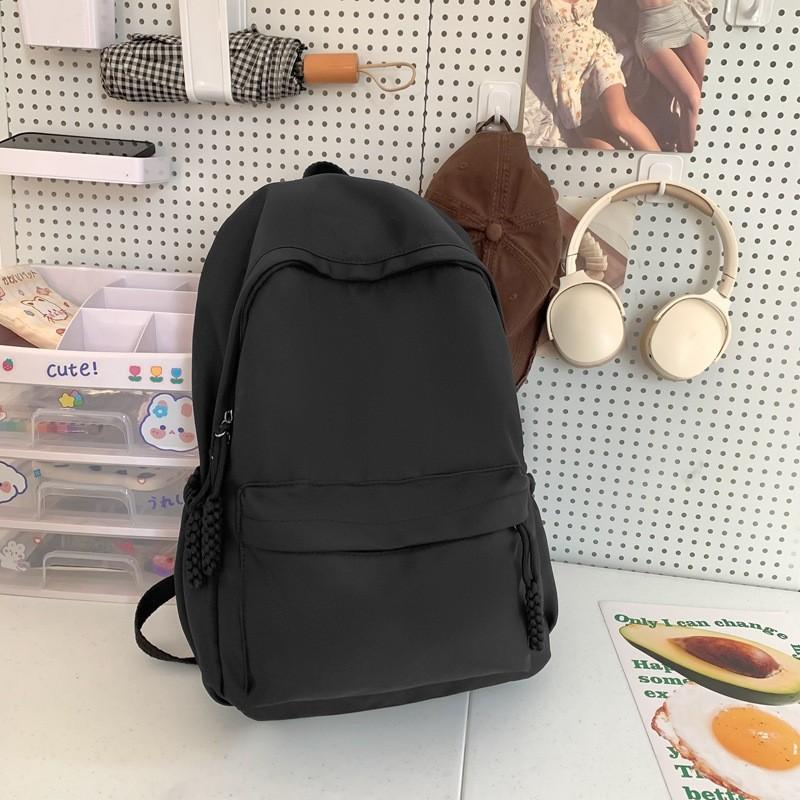 Trendy Lightweight Black Nylon Backpack For College Students And Teens Perfect For Daily Use