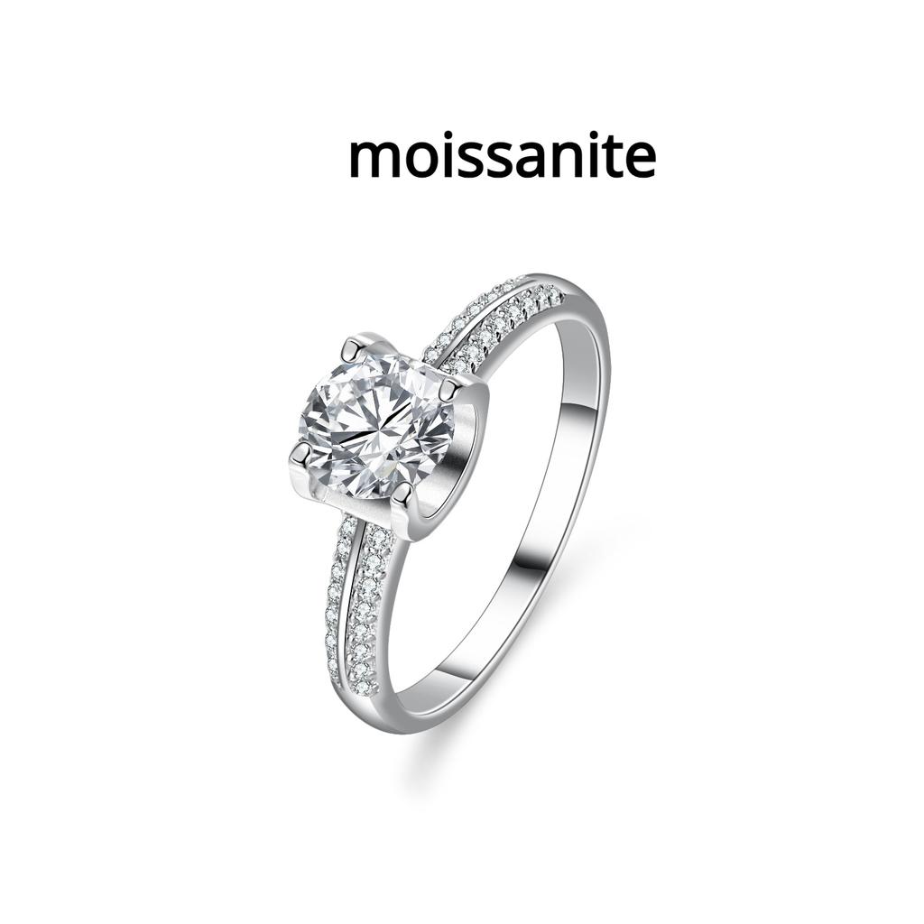 S925 silver ring moissanite moissanite cross women's double row ring wedding ring proposal diamond ring gift for girlfriend exquisite jewelry gift