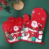 Christmas Oven Gloves Merry Christmas Decoration for Home 2025 Mitts Oven Gloves Xmas Ornaments Navidad Natal New Year Gift 2026