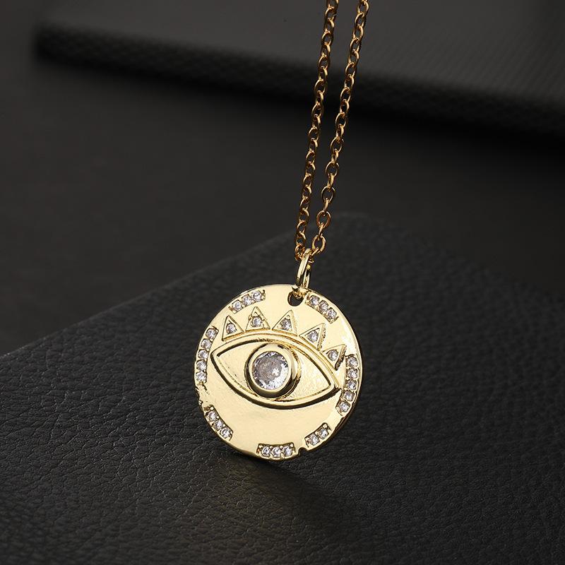Stylish Versatile Evil Eye Pendant Necklace Personalized Eye Collarbone Chain Women's Jewelry