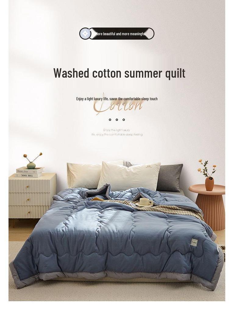 G5ZG5Z Machine Washable Children's Summer and Autumn Thin Cotton Quilt