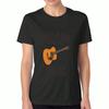 Guitar Man Women's Cotton T Shirt, Pure Cotton Premium Print, Durable, Casual Fashion. Rock And Roll Guitarist Design, A Perfect Gift For Music Lovers