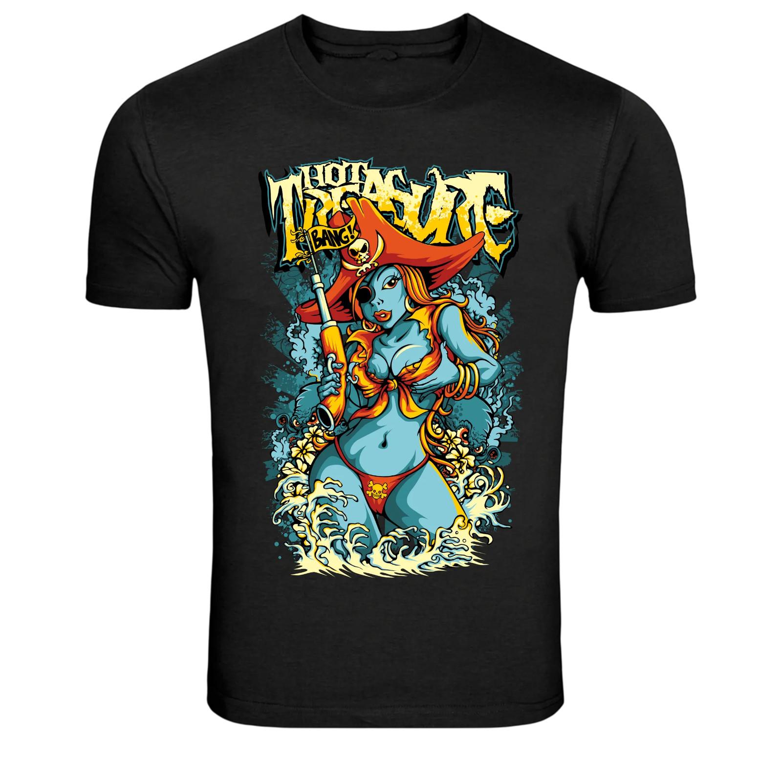 Booty Pirate Bang Pinup Girl Graphic T-Shirt XXXXL