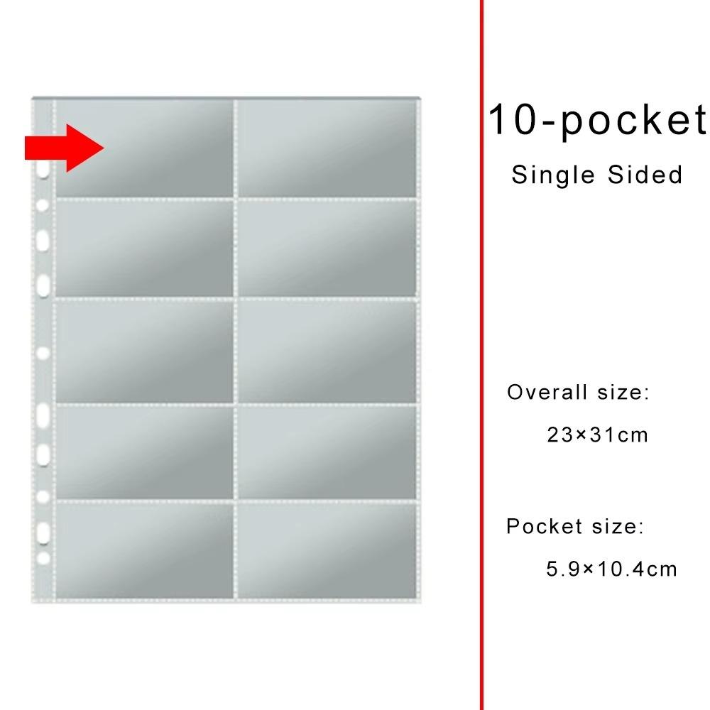 

Binder Refill Clear Photo Album Pages 11-Hole A4 Photocards Sleeves Multi-Pockets Binder Pages