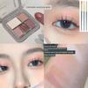 Blue and Black Diamond in the Debris Smoky Makeup! Five Colors Eye Shadow Plate Matte Shimmer Cement Gray Earth Color Makeup 2025 New Arrival