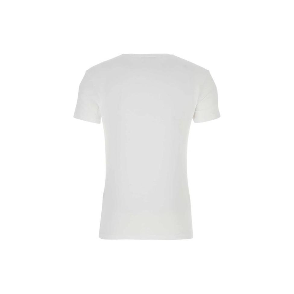 Emporio Armani FW22 Loose Fit Casual Logo Print Crew Neck Short Sleeve T-Shirt Men Tops White 111971-2F525-00010