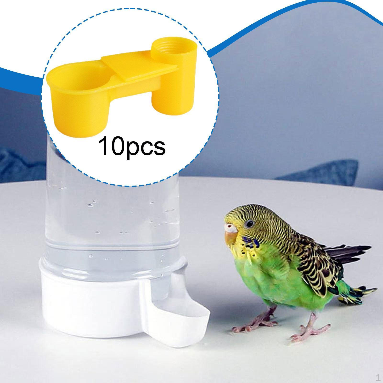 

10 Pieces Double Ports Water Dispenser Autodrinker Drinking Supplies Deflector for Chickens жёлтый