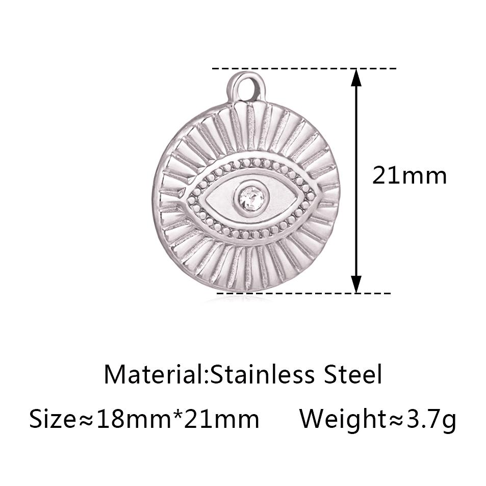 3 Stück Edelstahl Goldfarben Beschichtet Strassstein Blaues Böses Auge Anhänger Halskette Armband Ohrring DIY Schmuckherstellung Zubehör