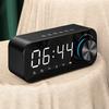 LED Digital Dual Alarm Clock Bluetooth-compatible Bass Speaker with TF AUX Music Player