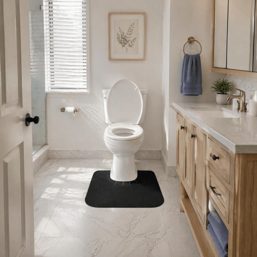 4 Pack U Shaped Toilet Mat Non-Slip Stability Bathroom Mat Durable Toilet Rug Guest Bathroom