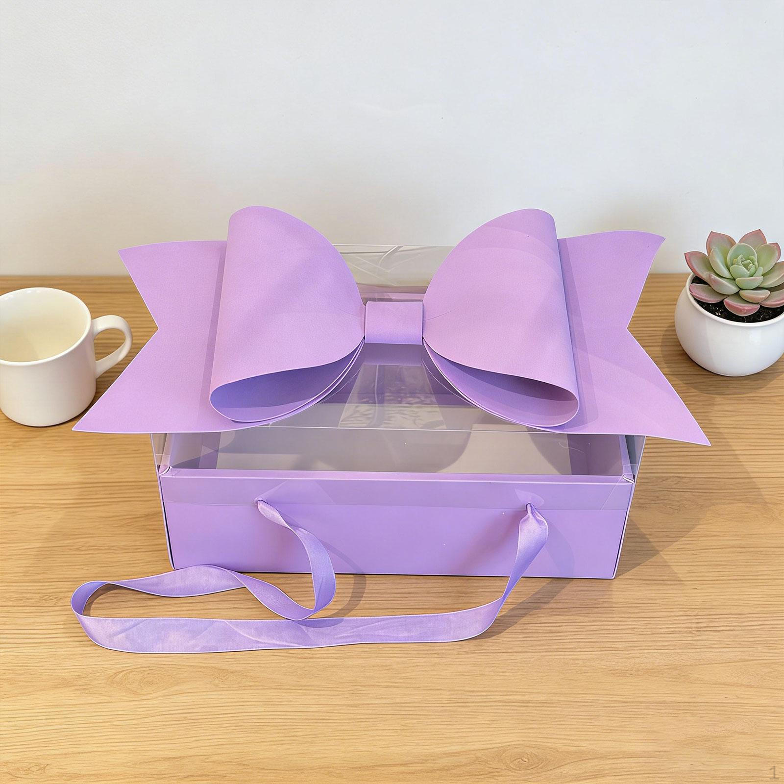 

Empty And Transparent Box, Delicate with A Bow for Valentine s Day – Ideal Graduations, фиолетовый