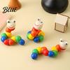 Toddler Caterpillar Toy Kids Wooden Bead Toy Educational Twisting for Fine Motor Skills Number Color Preschool Learning Toddlers Early Development