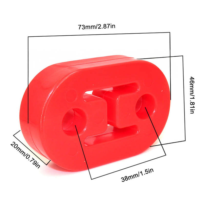 Universal Car Two-Hole Exhaust Pipe Mount Bracket Lifting Lug Modification Plus Long Muffler Support Shock Absorber Hanging Glue