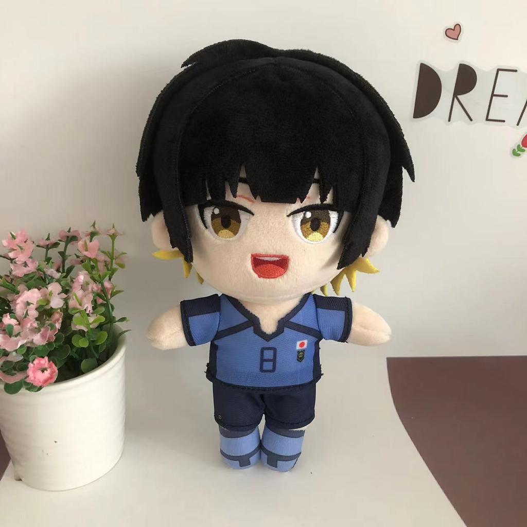 Blue Lock Isagi Yoichi Plüschpuppe Nagi Reo Mikage Niedliche Stoffpuppe Kinderspielzeug Niedlich für Geburtstag