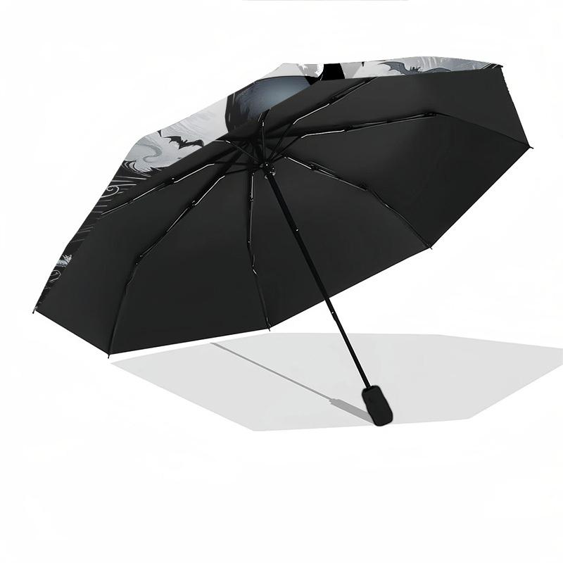 1pc Batman Automatic Folding Umbrella - Compact 8-Rib Design, Durable Plastic & Iron1202L