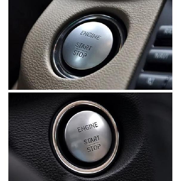 Satin Silver Engine Start/Stop Push Button Replacement For Mercedes Gen1 Push Go